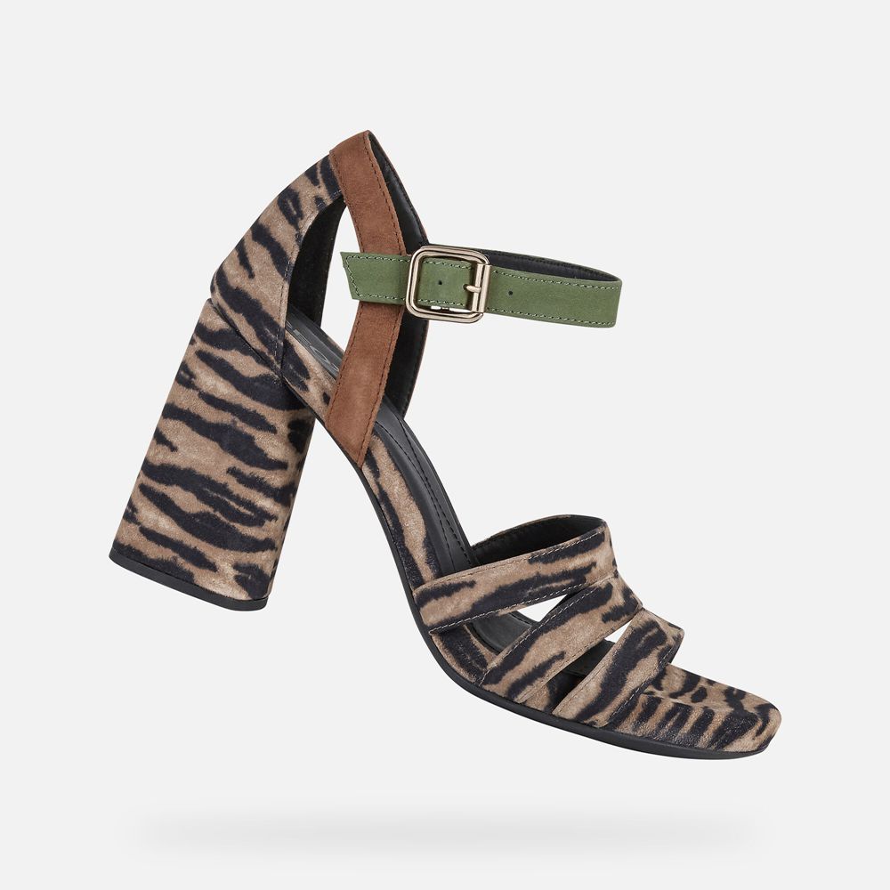 Geox Bayan Sandalet Siyah - Genziana - JGV-589214